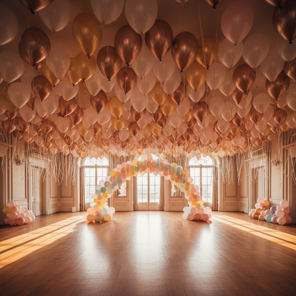 Colourful balloon arrangements for parties and celebrations in London